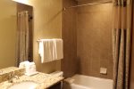 Vanity and Shower Area of Bathroom 